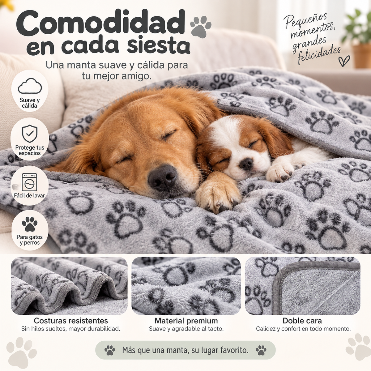 Manta estampada para mascotas🐾