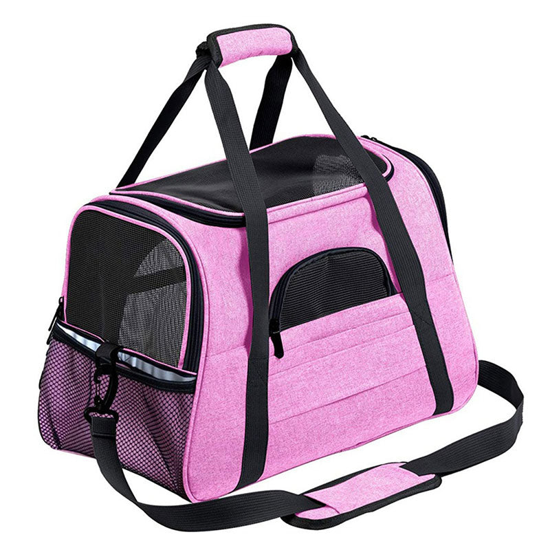 Bolsa Transportín Plegable para Gatos — Malla Transpirable y Bandolera