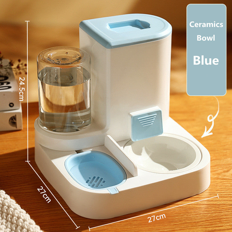 Comedero Automático para Gatos y Perros, Bol Dispensador con Acero Inoxidable