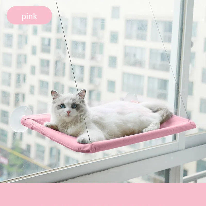 Hamaca para Gatos con Ventosa, Cama Plegable para Ventana o Radiador