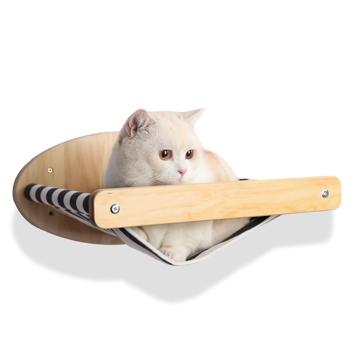 Rascador Mural de Madera para Gatos,  Sisal Natural con Plataforma
