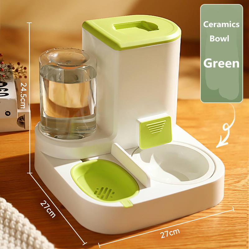 Comedero Automático para Gatos y Perros, Bol Dispensador con Acero Inoxidable