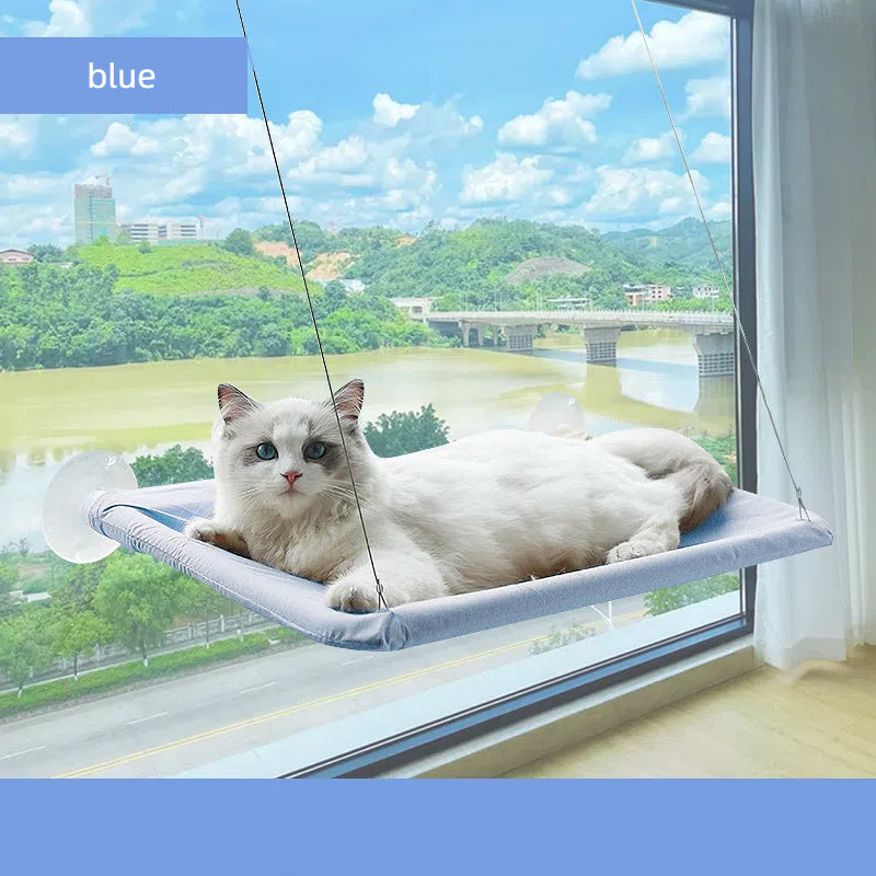 Hamaca para Gatos con Ventosa, Cama Plegable para Ventana o Radiador