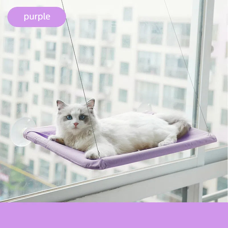 Hamaca para Gatos con Ventosa, Cama Plegable para Ventana o Radiador