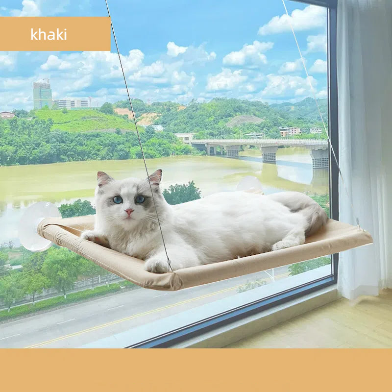 Hamaca para Gatos con Ventosa, Cama Plegable para Ventana o Radiador
