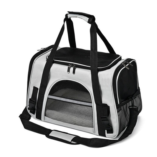 Bolsa Transportín Plegable para Gatos — Malla Transpirable y Bandolera