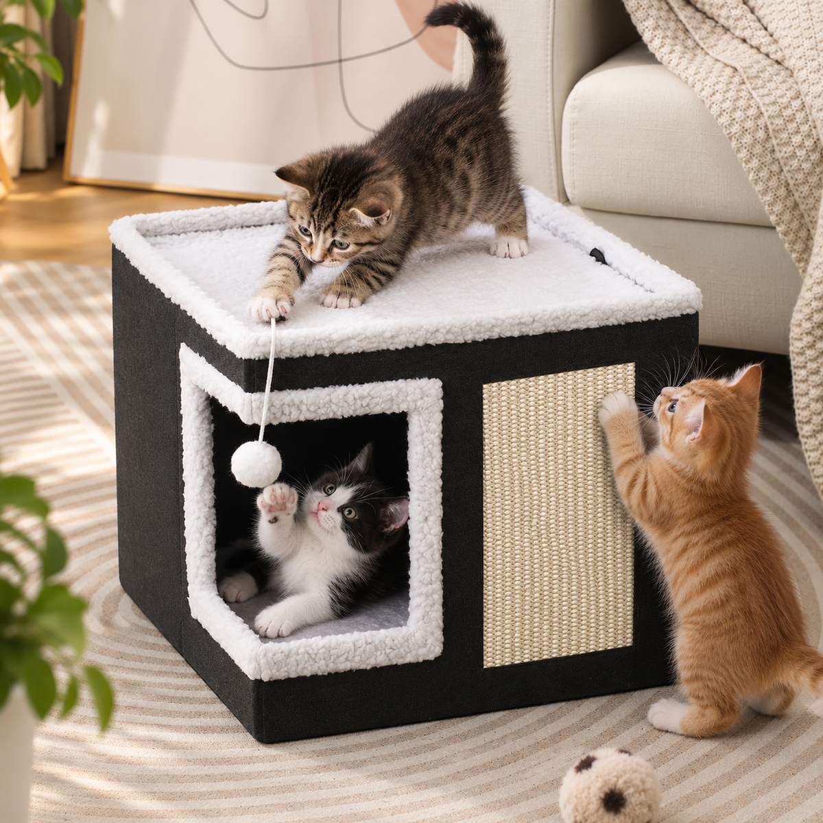 🐾 Taburete-Cama Plegable para Mascotas