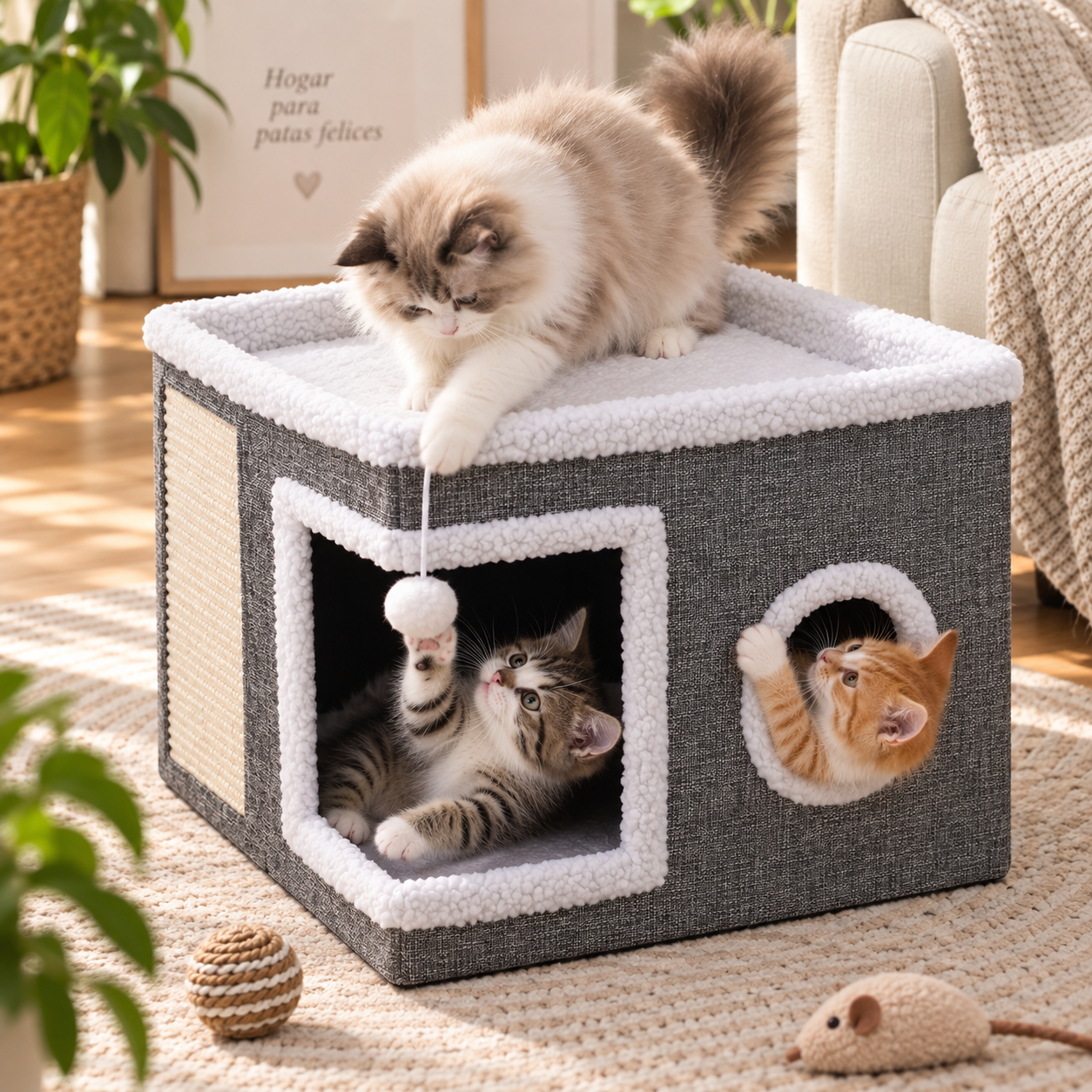 🐾 Taburete-Cama Plegable para Mascotas