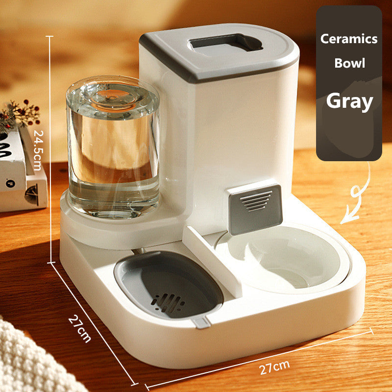 Comedero Automático para Gatos y Perros, Bol Dispensador con Acero Inoxidable