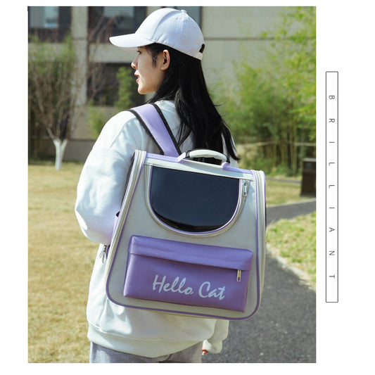 Mochila Transportín para Gatos — Resistente al Viento y Protección Solar