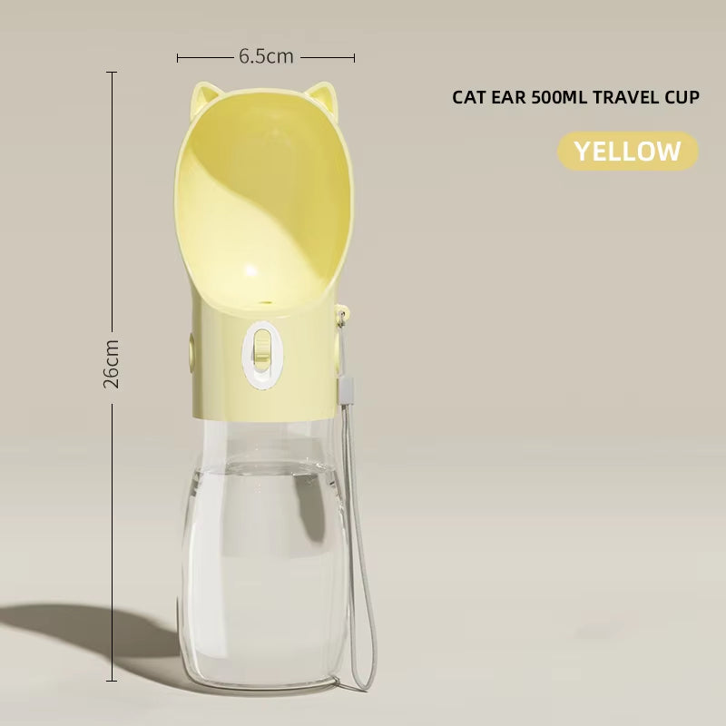 Pet Water Bottle for Small Big Dogs Cats Outdoor Leakproof Puppy Drinking Bowls with Food Container Pet Feeder
