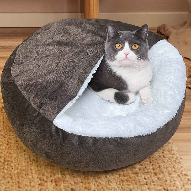 Cama Suave para Gatos — Peluche Ultra Suave, Lavable y Talla Completa